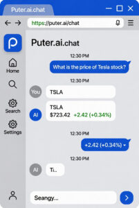 How to use puter.ai.chat in javascript app